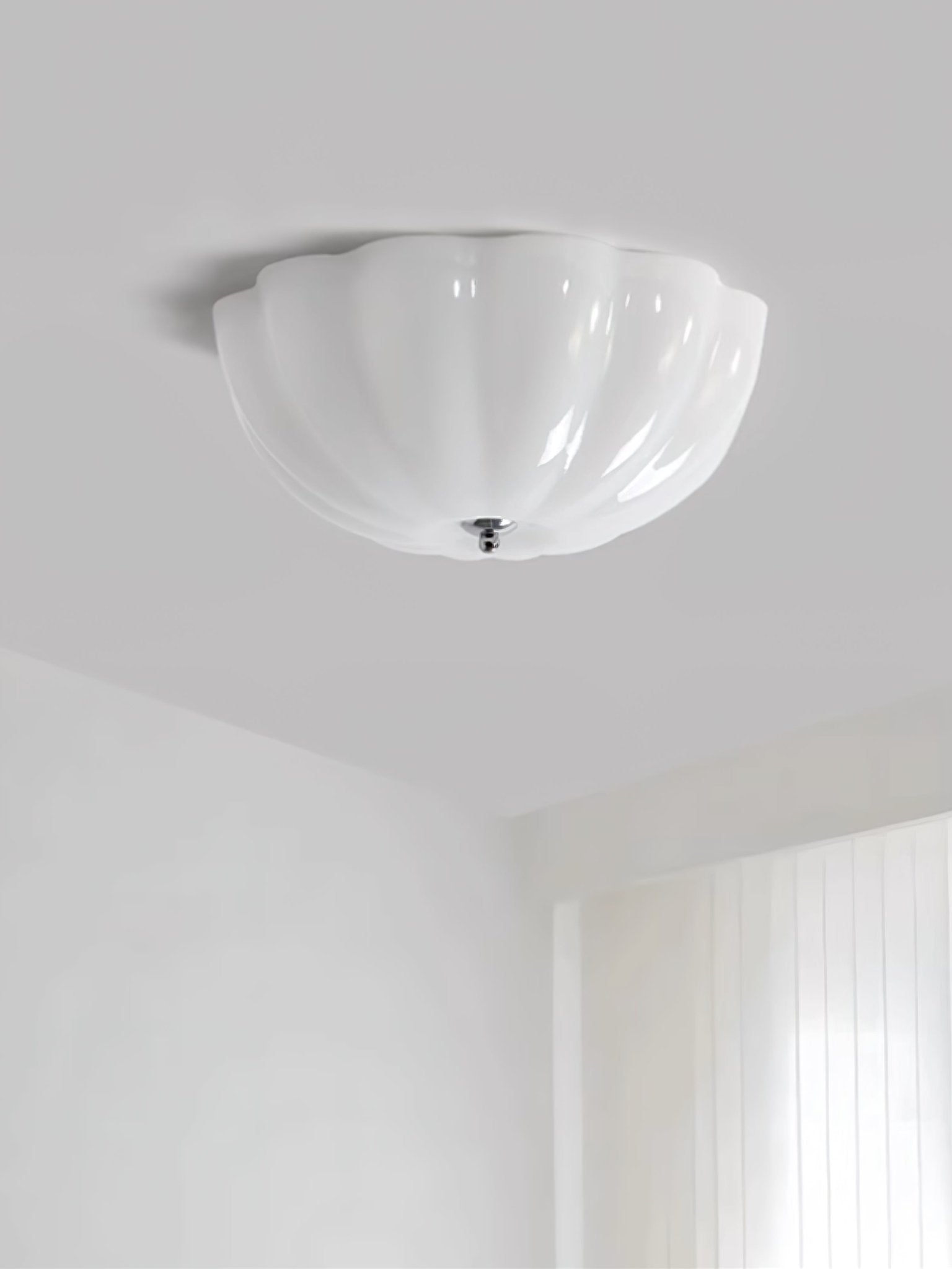 Uphaara Modern Minimalist Opal Shell Glass Ceiling Lamp