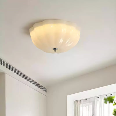Uphaara Modern Minimalist Opal Shell Glass Ceiling Lamp