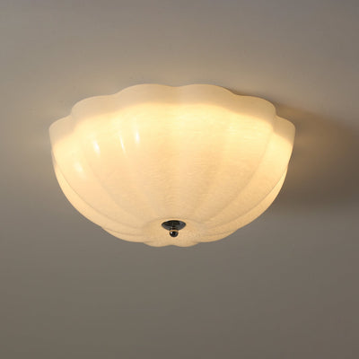 Uphaara Modern Minimalist Opal Shell Glass Ceiling Lamp
