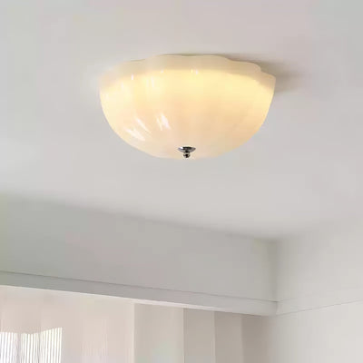 Uphaara Modern Minimalist Opal Shell Glass Ceiling Lamp