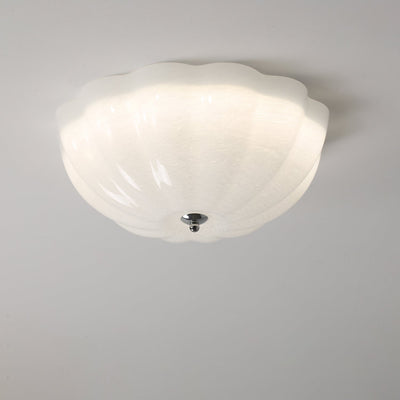Uphaara Modern Minimalist Opal Shell Glass Ceiling Lamp