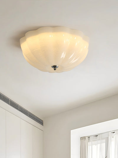 Uphaara Modern Minimalist Opal Shell Glass Ceiling Lamp