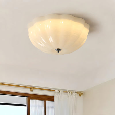Uphaara Modern Minimalist Opal Shell Glass Ceiling Lamp