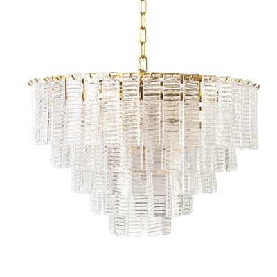 Lioririan Chandelier Pink Murano Glass Layered Vintage Luxury