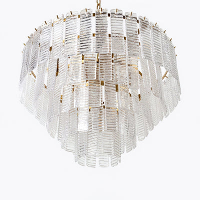 Lioririan Chandelier Pink Murano Glass Layered Vintage Luxury