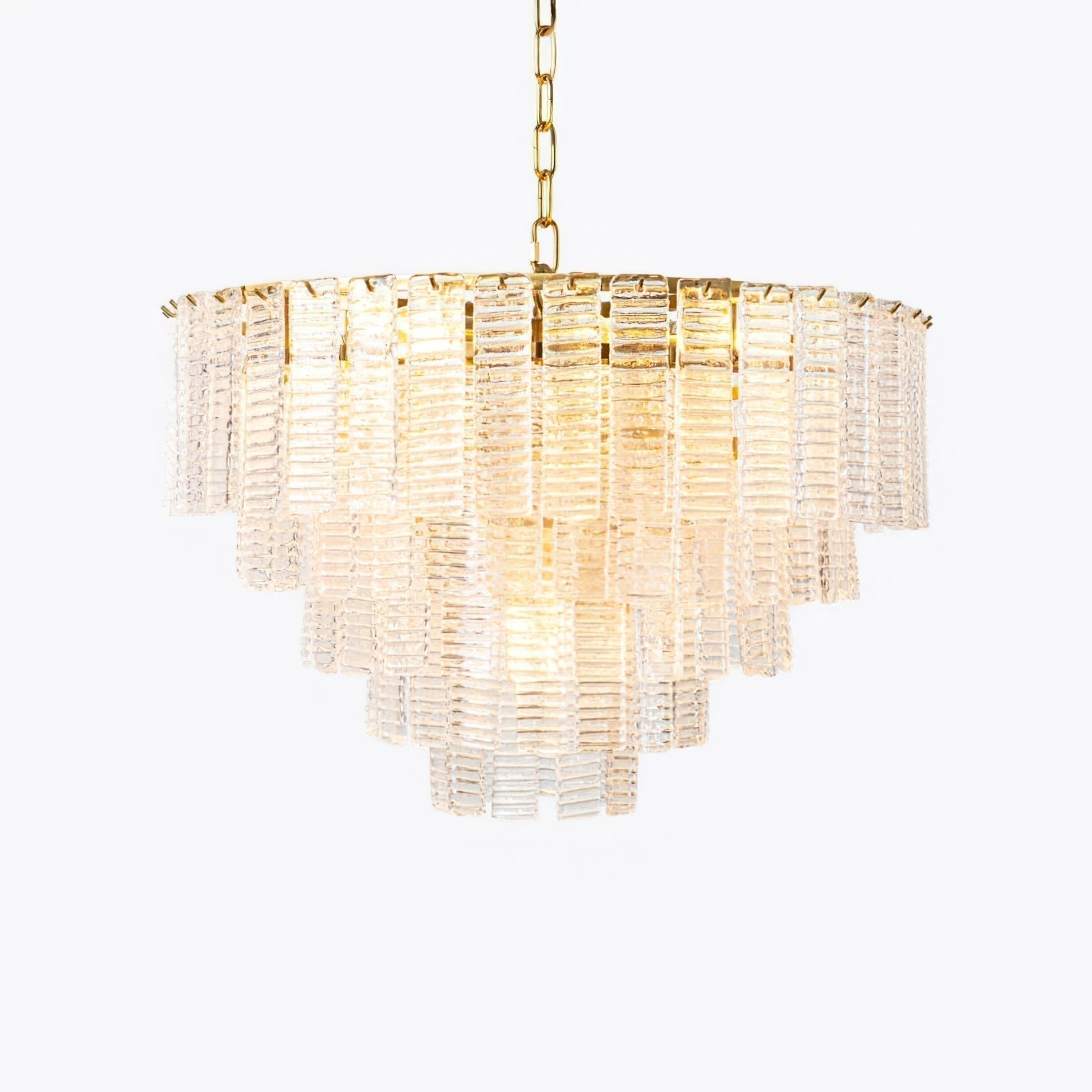 Lioririan Chandelier Pink Murano Glass Layered Vintage Luxury