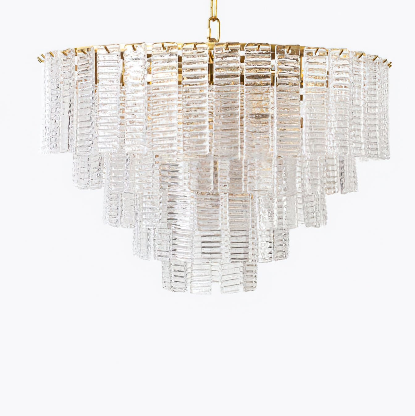 Lioririan Chandelier Pink Murano Glass Layered Vintage Luxury