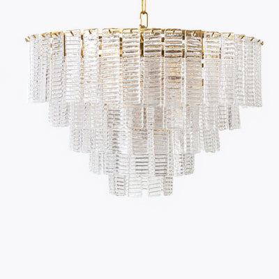 Lioririan Chandelier Pink Murano Glass Layered Vintage Luxury