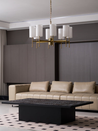 Ulcarisra Traditional Vintage Brass Fabric Chandelier
