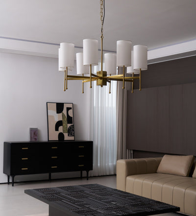 Ulcarisra Traditional Vintage Brass Fabric Chandelier