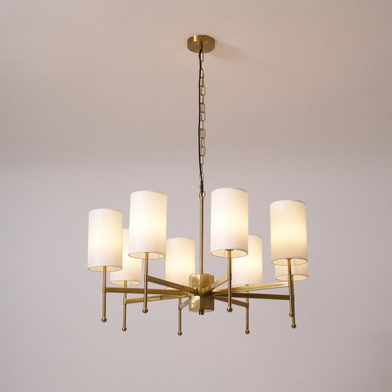 Ulcarisra Traditional Vintage Brass Fabric Chandelier