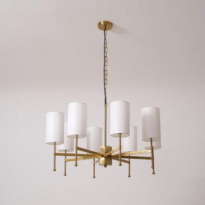 Ulcarisra Traditional Vintage Brass Fabric Chandelier