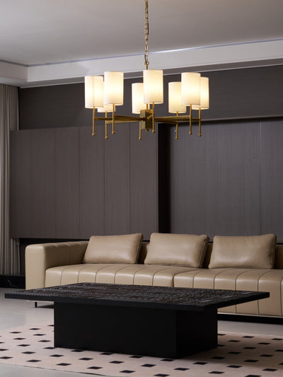 Ulcarisra Traditional Vintage Brass Fabric Chandelier