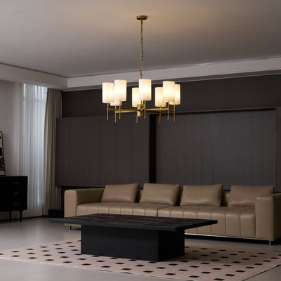 Ulcarisra Traditional Vintage Brass Fabric Chandelier