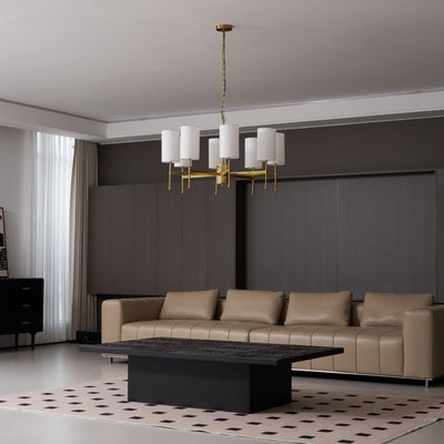 Ulcarisra Traditional Vintage Brass Fabric Chandelier