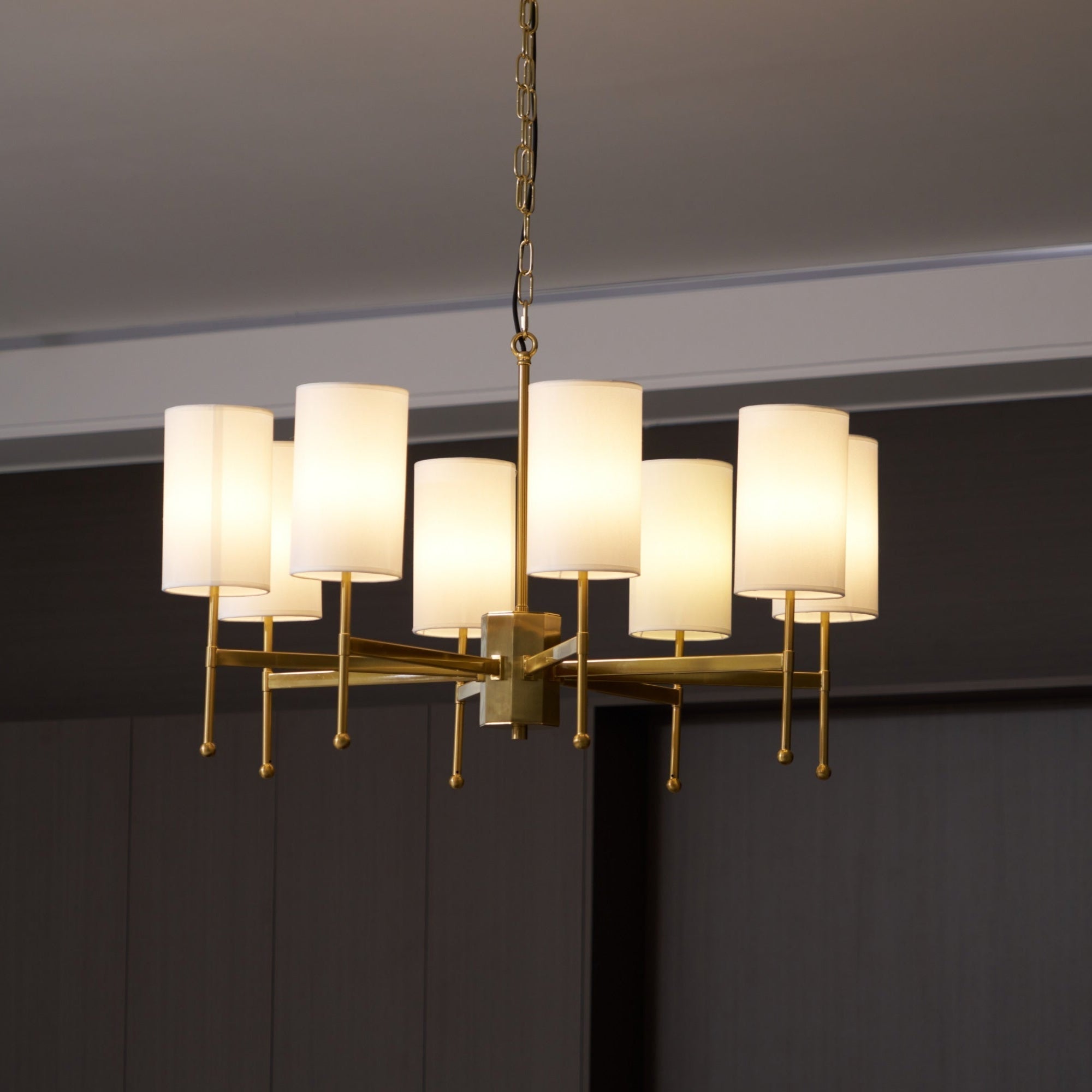 Ulcarisra Traditional Vintage Brass Fabric Chandelier