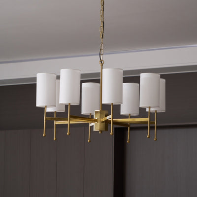 Ulcarisra Traditional Vintage Brass Fabric Chandelier