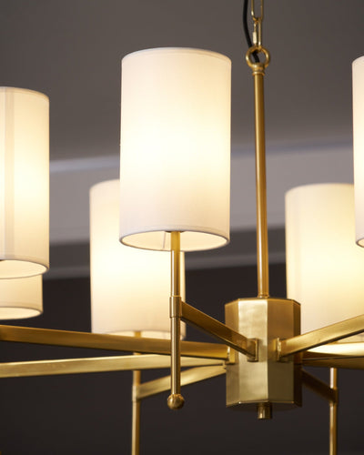 Ulcarisra Traditional Vintage Brass Fabric Chandelier