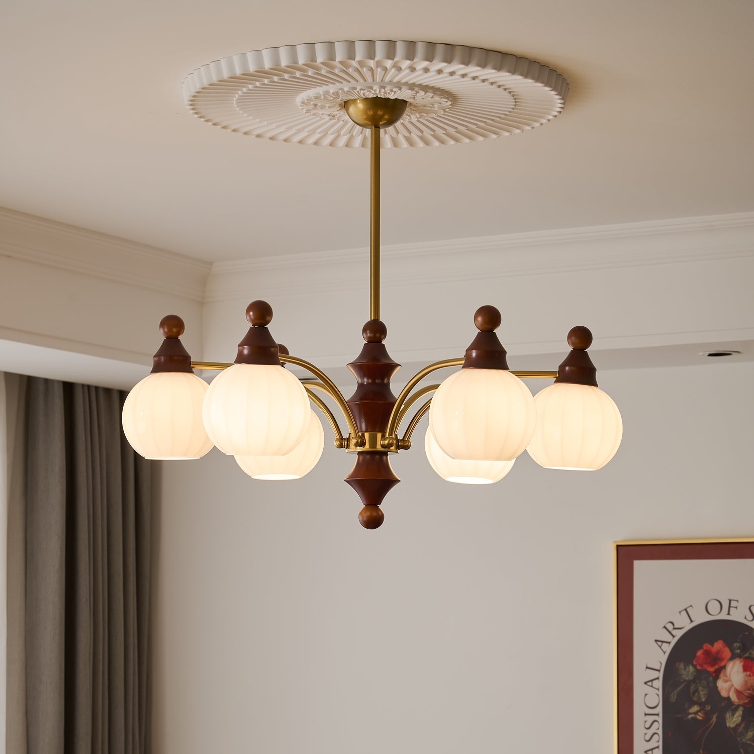 Jago Chandelier Blossom with Glass Shades