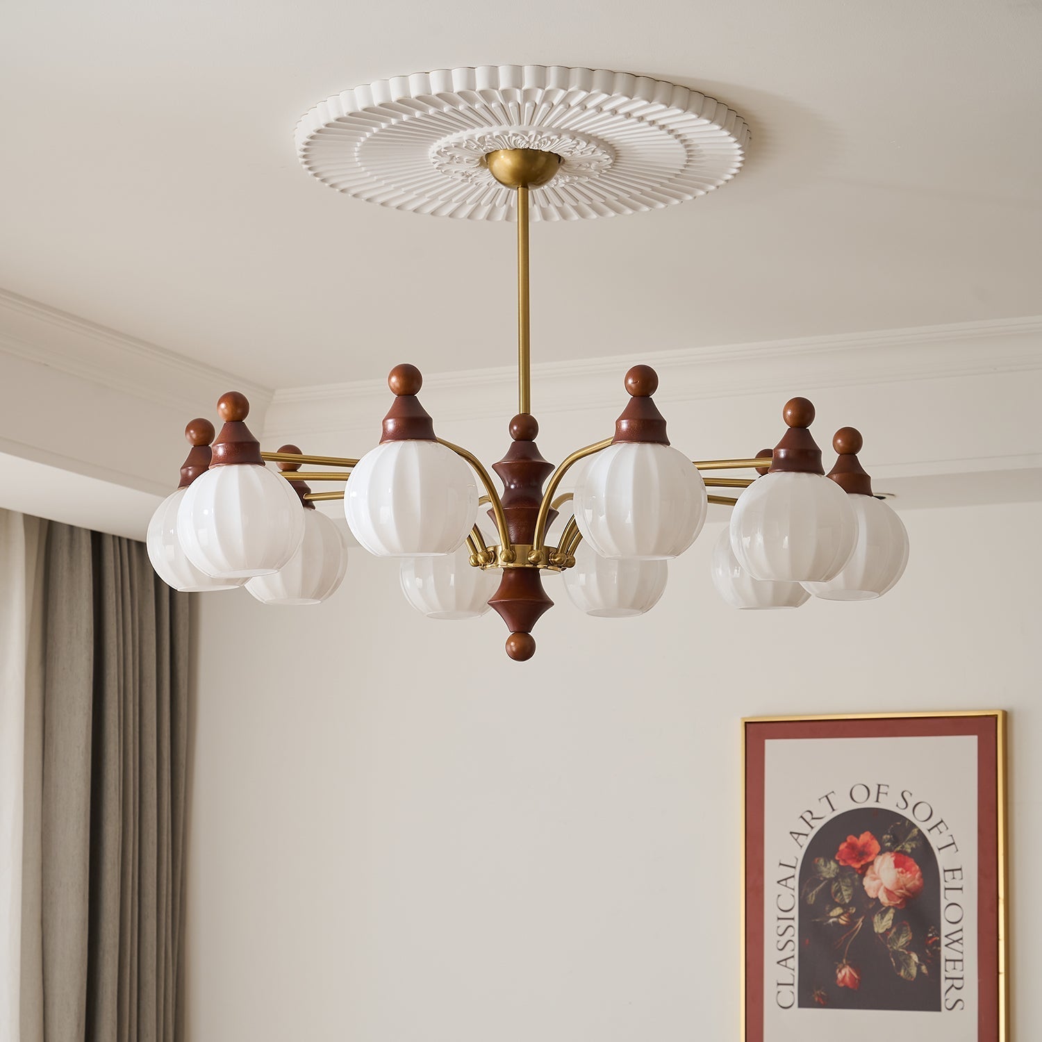 Jago Chandelier Blossom with Glass Shades
