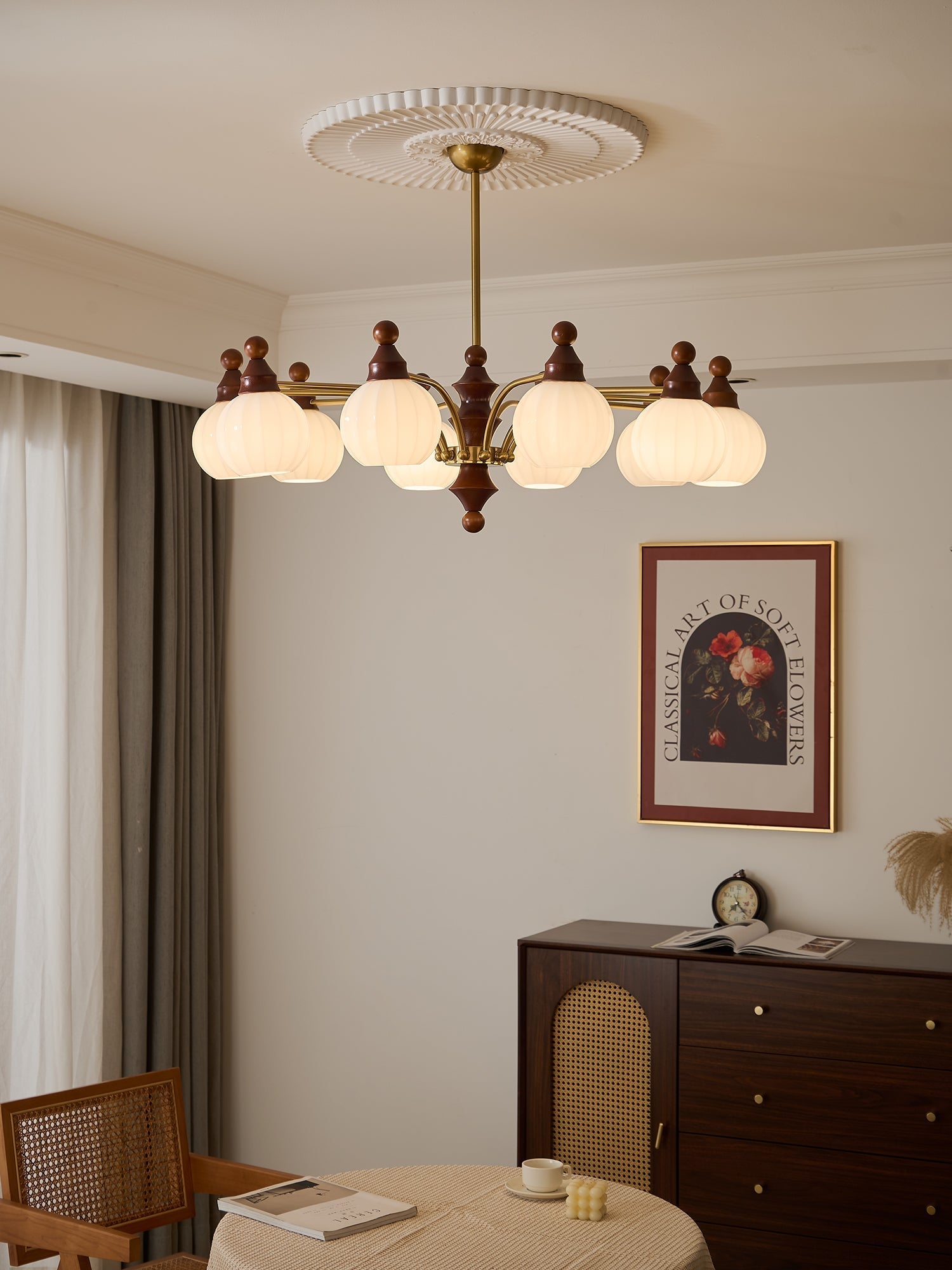 Jago Chandelier Blossom with Glass Shades