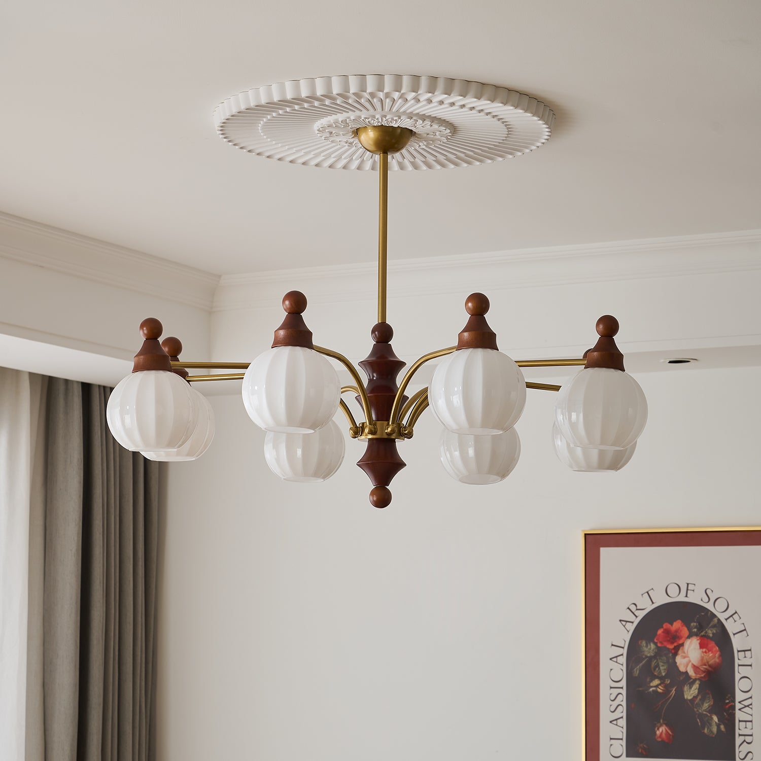 Jago Chandelier Blossom with Glass Shades