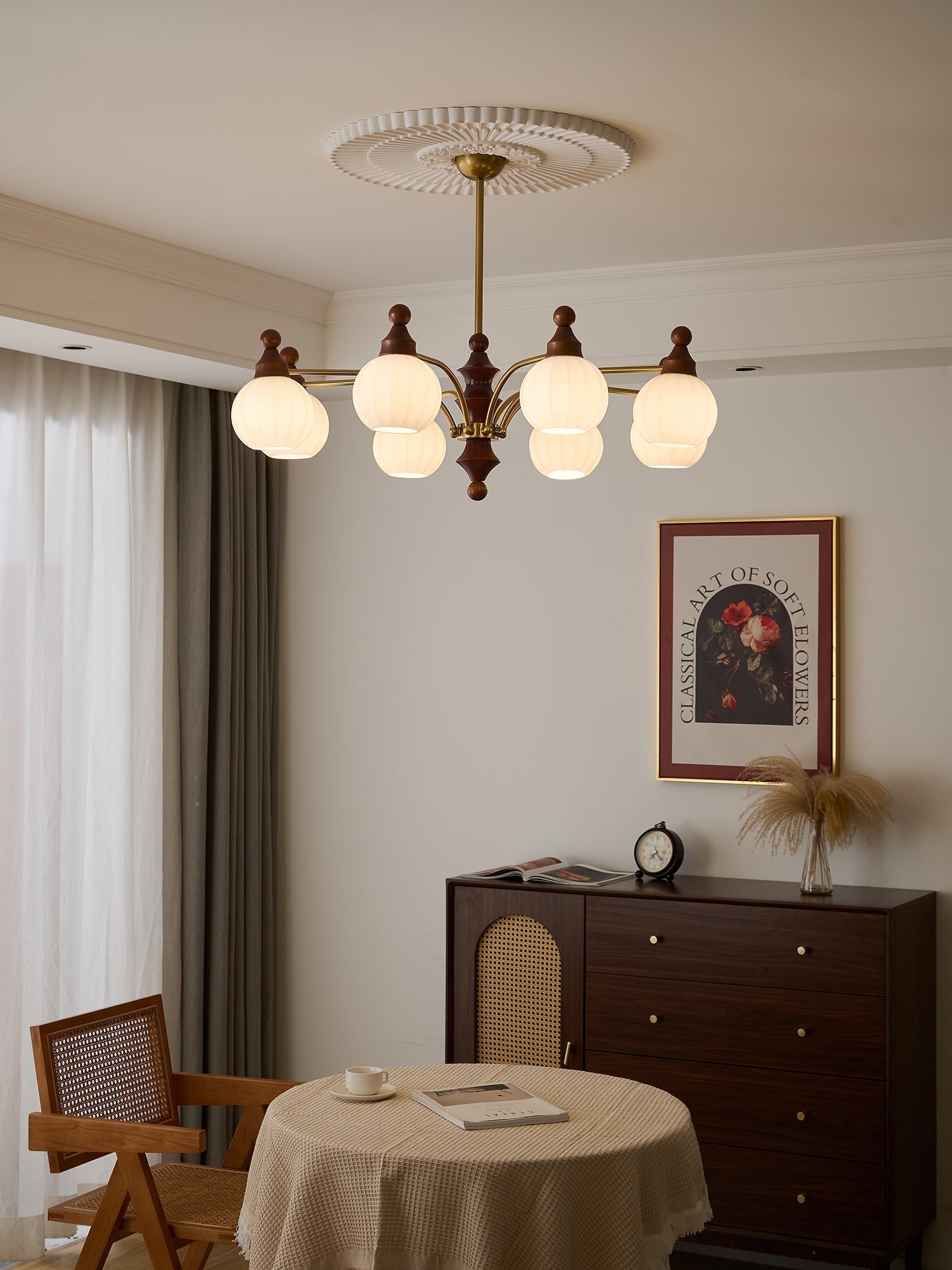Jago Chandelier Blossom with Glass Shades