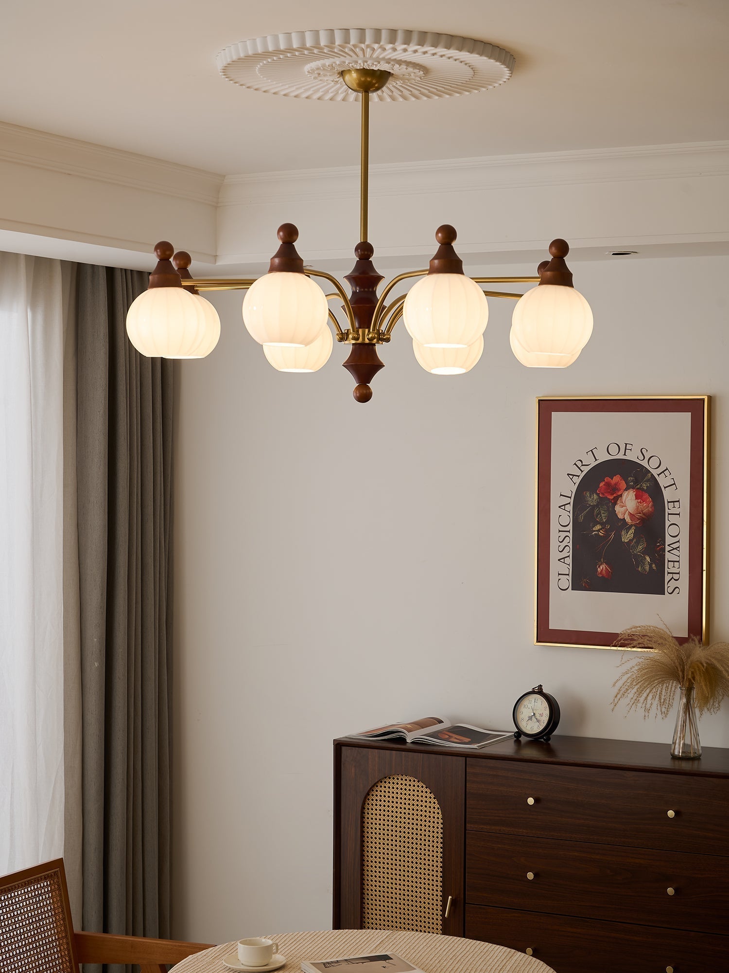 Jago Chandelier Blossom with Glass Shades