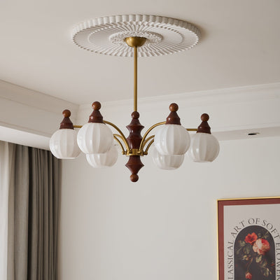 Jago Chandelier Blossom with Glass Shades