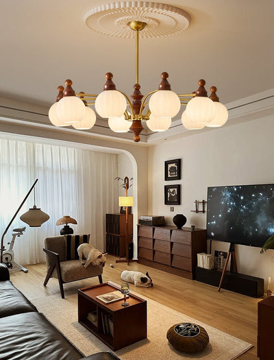 Jago Chandelier Blossom with Glass Shades