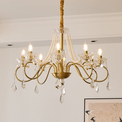 Velaeyra Postmodern Luxury Pearl Crystal Chandelier