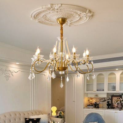 Velaeyra Postmodern Luxury Pearl Crystal Chandelier