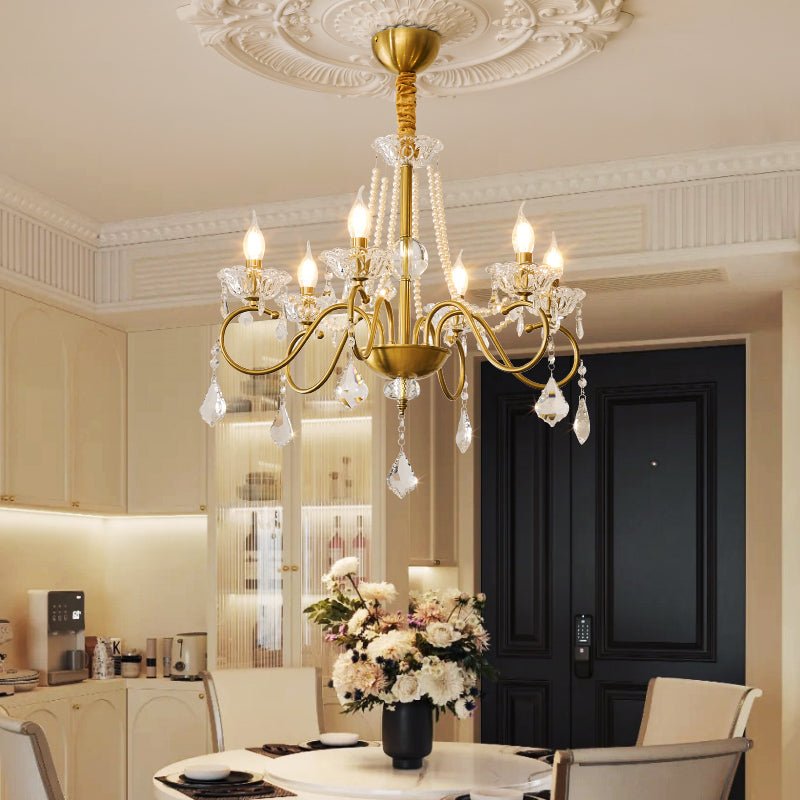 Velaeyra Postmodern Luxury Pearl Crystal Chandelier