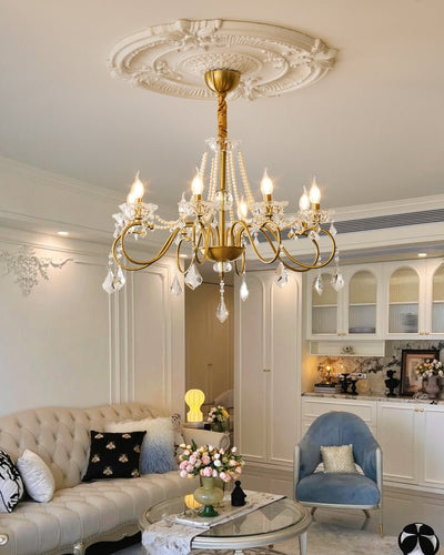 Velaeyra Postmodern Luxury Pearl Crystal Chandelier
