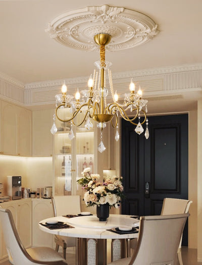 Velaeyra Postmodern Luxury Pearl Crystal Chandelier