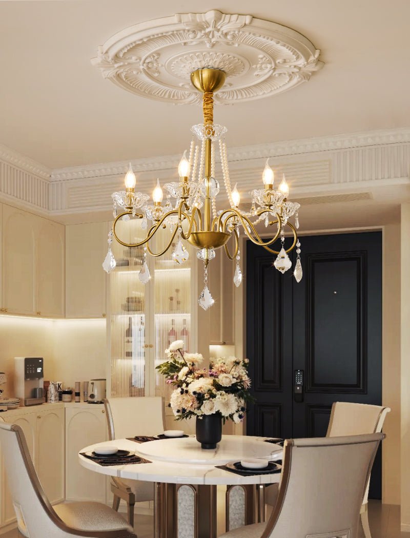 Velaeyra Postmodern Luxury Pearl Crystal Chandelier