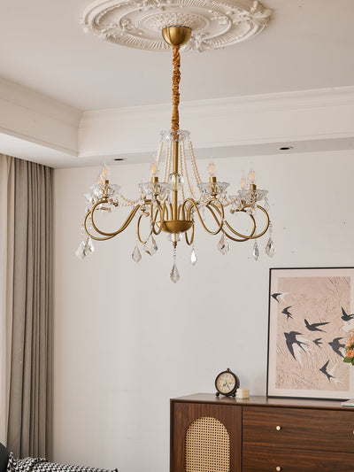 Velaeyra Postmodern Luxury Pearl Crystal Chandelier