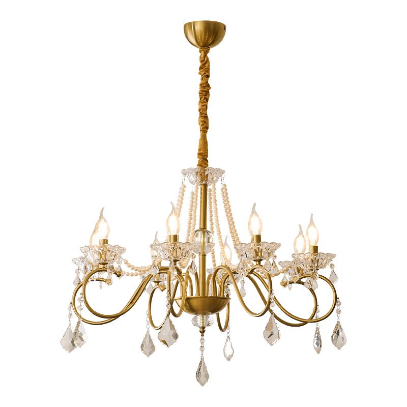 Velaeyra Postmodern Luxury Pearl Crystal Chandelier