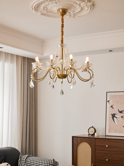 Velaeyra Postmodern Luxury Pearl Crystal Chandelier