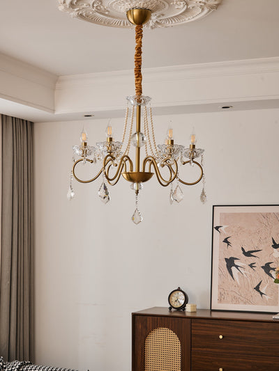 Velaeyra Postmodern Luxury Pearl Crystal Chandelier