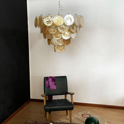 Celisira Chandelier Murano Glass Disc Classic