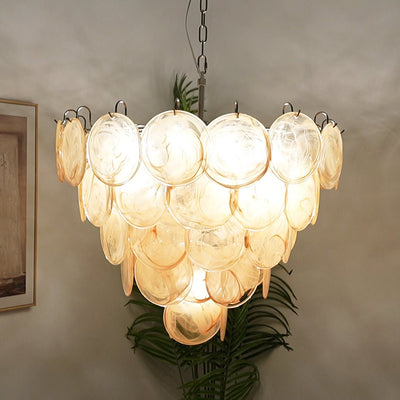 Celisira Chandelier Murano Glass Disc Classic