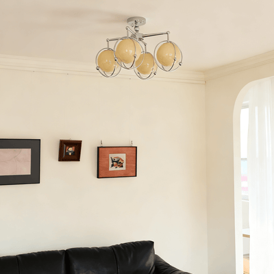Noririella Orb Cage Semi Ceiling Lamp