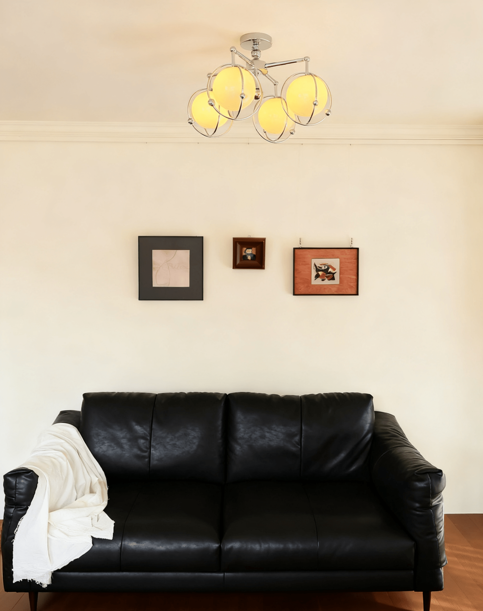 Noririella Orb Cage Semi Ceiling Lamp