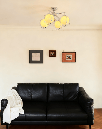 Noririella Orb Cage Semi Ceiling Lamp