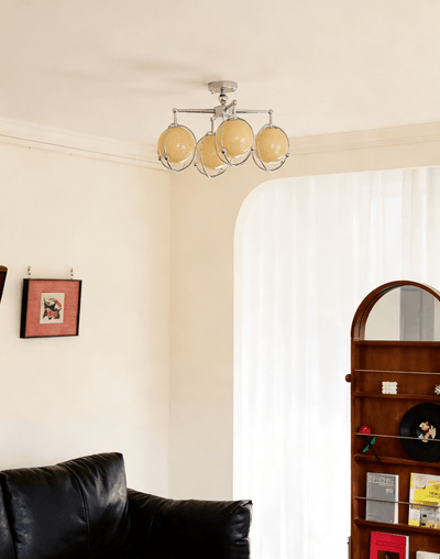 Noririella Orb Cage Semi Ceiling Lamp