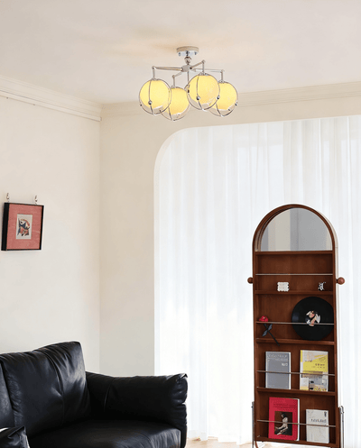 Noririella Orb Cage Semi Ceiling Lamp
