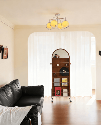 Noririella Orb Cage Semi Ceiling Lamp