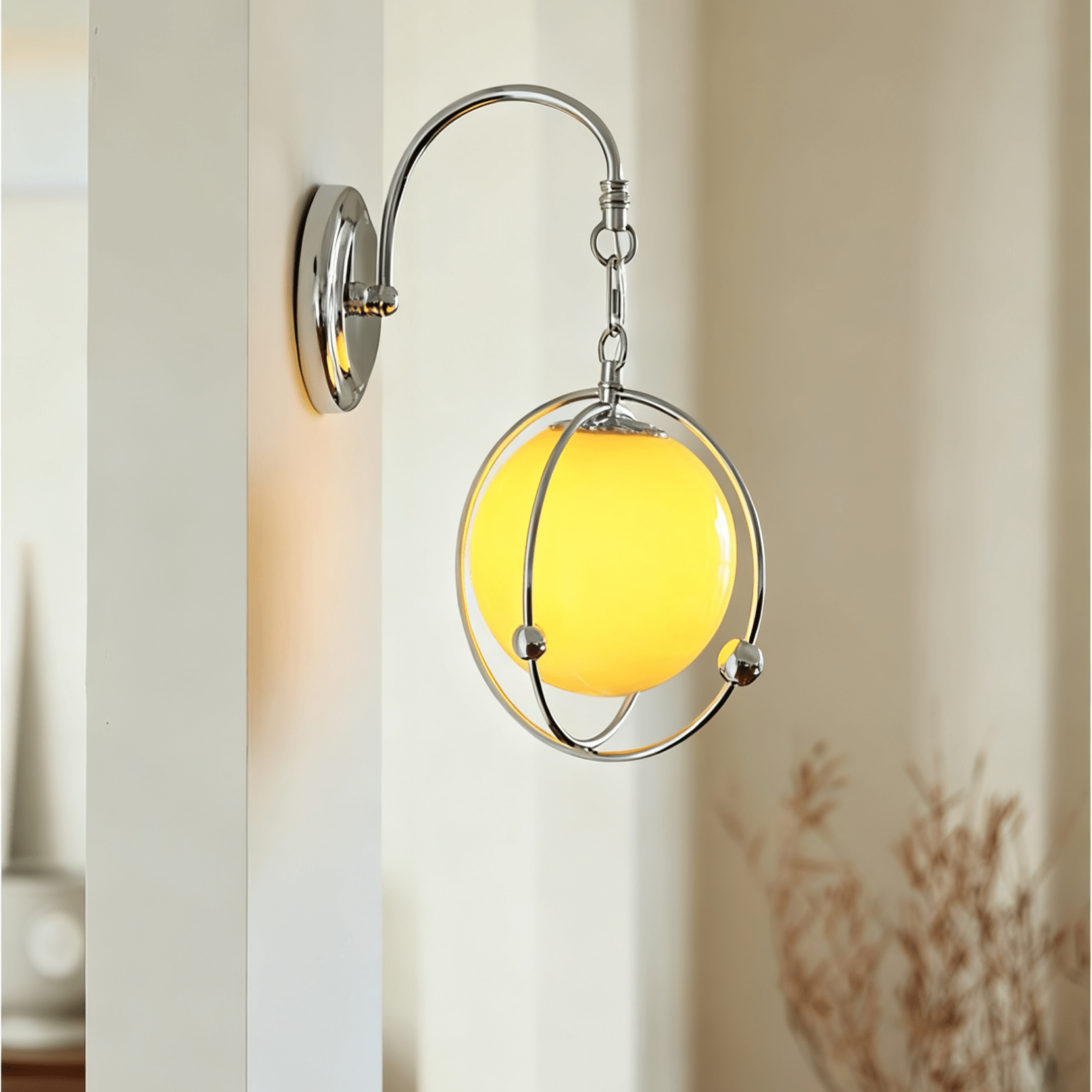 Veliselia Orb Cage Wall Sconce Light