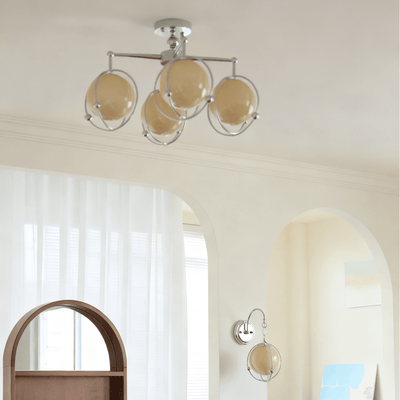 Veliselia Orb Cage Wall Sconce Light
